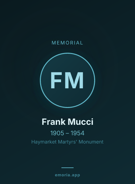 Memorial portrait of Frank Mucci