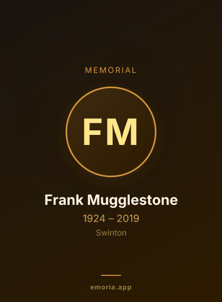 Memorial portrait of Frank Mugglestone