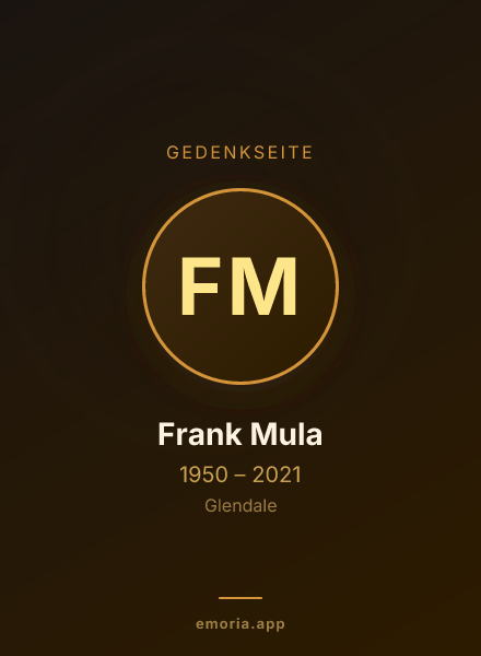 Gedenkportrait von Frank Mula