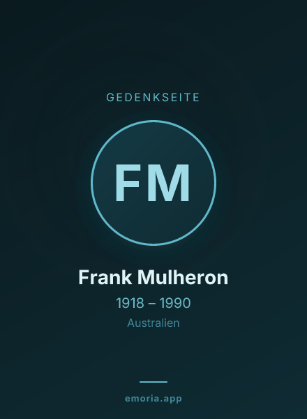 Gedenkportrait von Frank Mulheron
