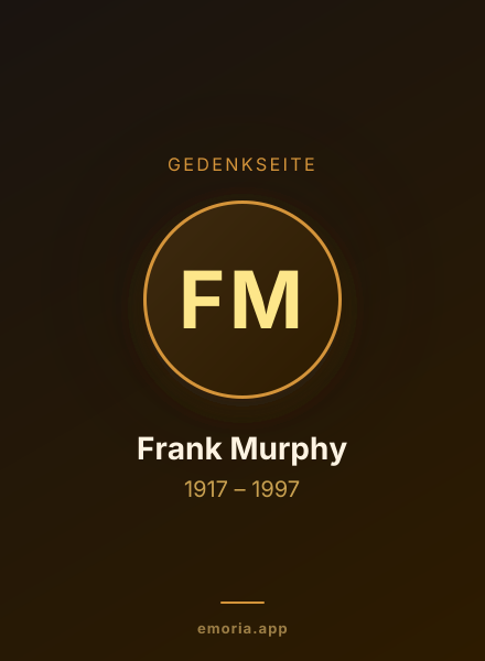 Gedenkportrait von Frank Murphy
