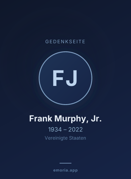 Gedenkportrait von Frank Murphy, Jr.