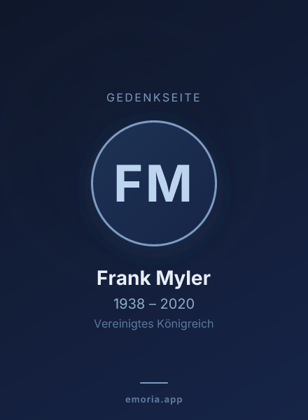 Gedenkportrait von Frank Myler