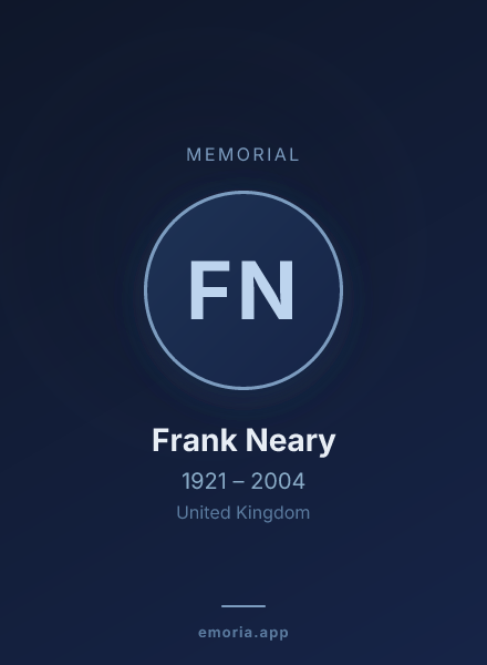 Memorial portrait of Frank Neary