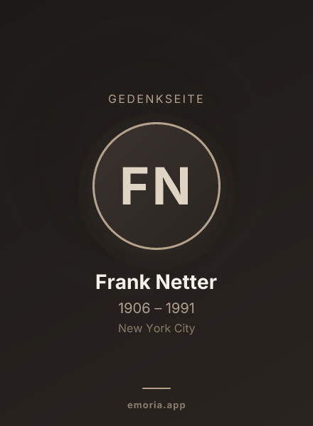 Gedenkportrait von Frank Netter