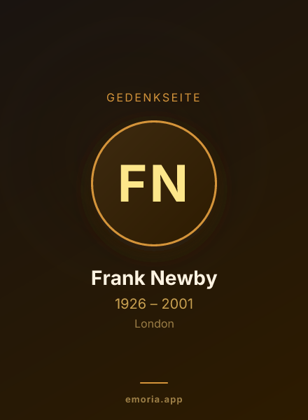 Gedenkportrait von Frank Newby