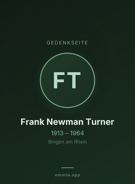 Gedenkportrait von Frank Newman Turner