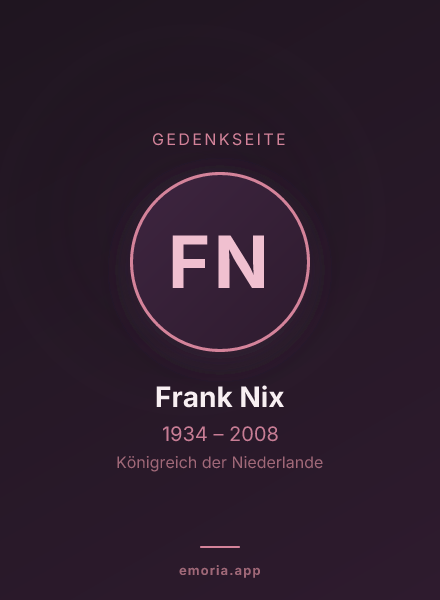Gedenkportrait von Frank Nix