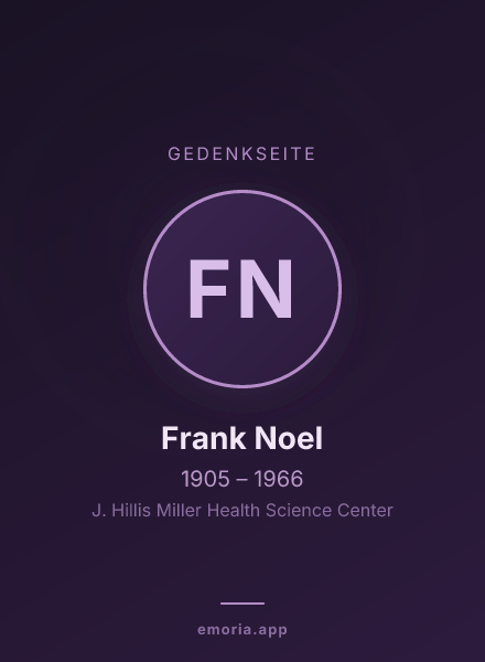 Gedenkportrait von Frank Noel