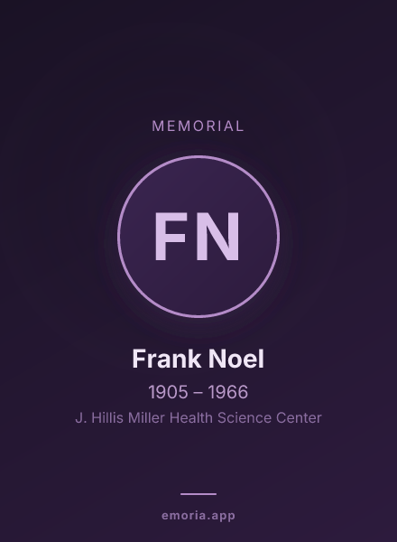 Memorial portrait of Frank Noel