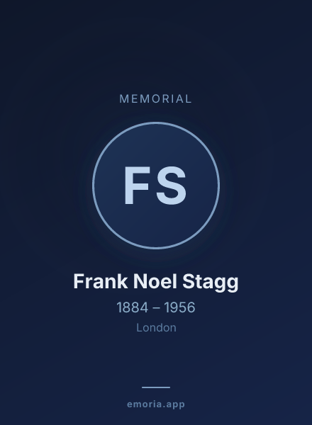 Memorial portrait of Frank Noel Stagg