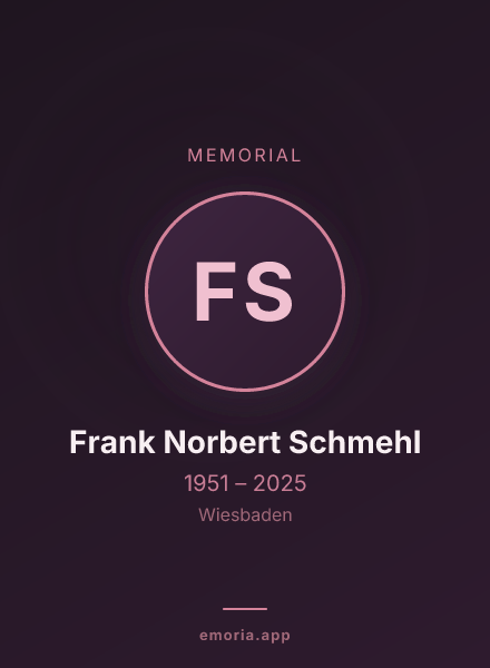 Memorial portrait of Frank Norbert Schmehl