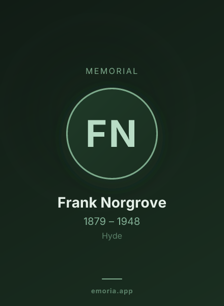 Memorial portrait of Frank Norgrove