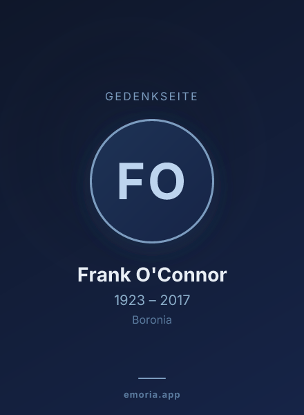Gedenkportrait von Frank O'Connor