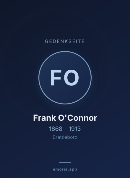 Gedenkportrait von Frank O'Connor