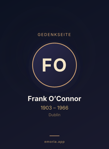 Gedenkportrait von Frank O’Connor