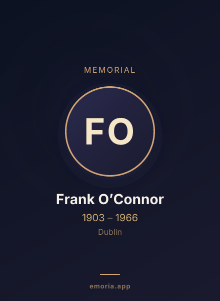 Memorial portrait of Frank O’Connor