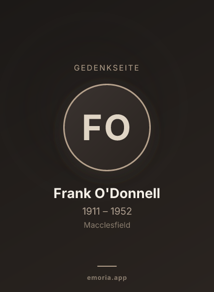 Gedenkportrait von Frank O'Donnell