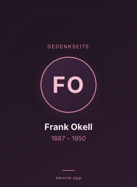 Gedenkportrait von Frank Okell