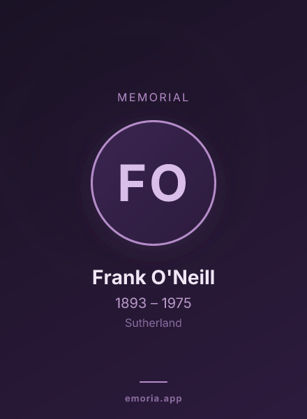 Memorial portrait of Frank O'Neill