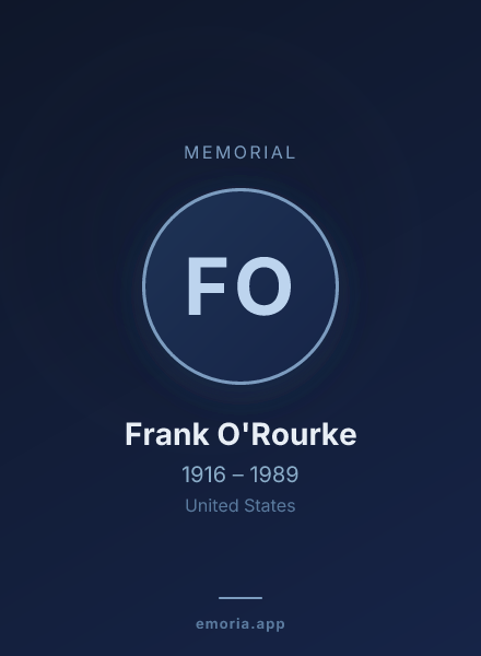 Memorial portrait of Frank O'Rourke
