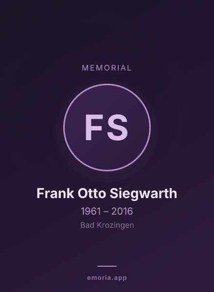 Memorial portrait of Frank Otto Siegwarth