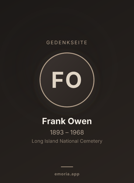 Gedenkportrait von Frank Owen