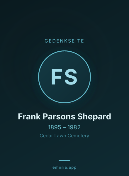 Gedenkportrait von Frank Parsons Shepard