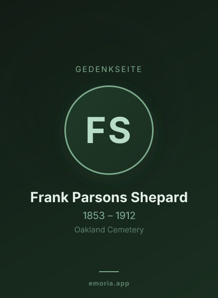 Gedenkportrait von Frank Parsons Shepard
