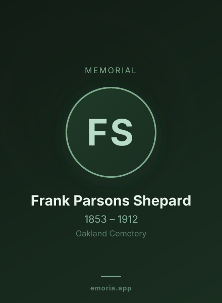 Memorial portrait of Frank Parsons Shepard