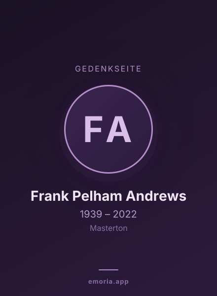 Gedenkportrait von Frank Pelham Andrews