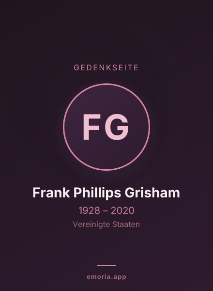 Gedenkportrait von Frank Phillips Grisham