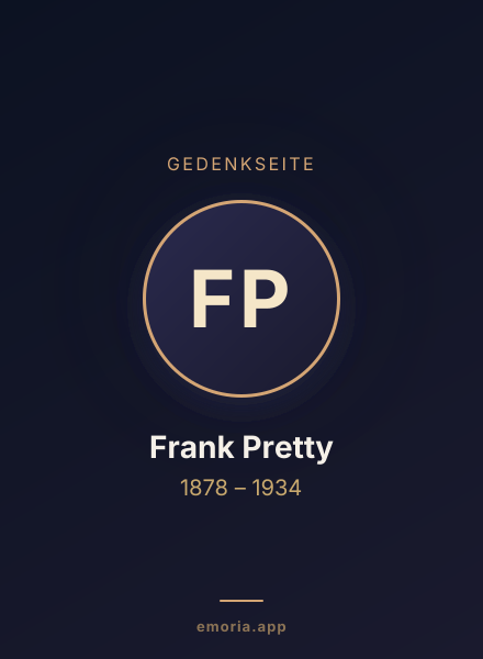 Gedenkportrait von Frank Pretty