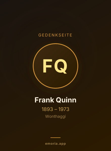 Gedenkportrait von Frank Quinn