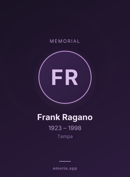 Memorial portrait of Frank Ragano