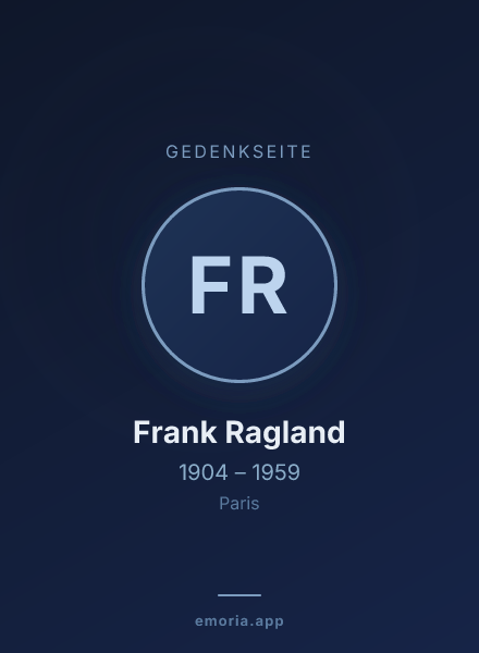 Gedenkportrait von Frank Ragland