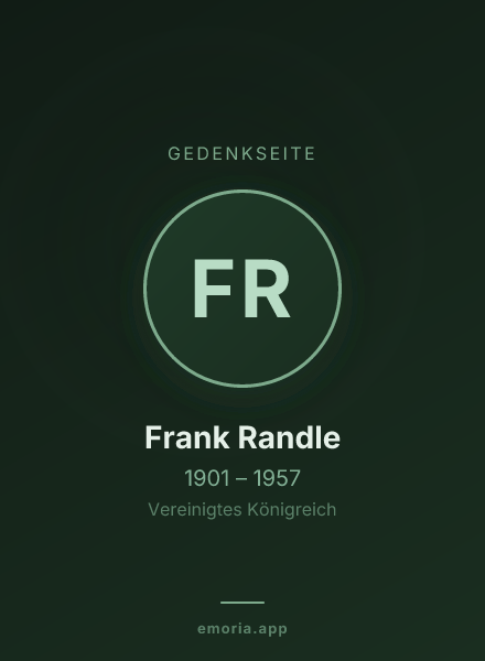 Gedenkportrait von Frank Randle