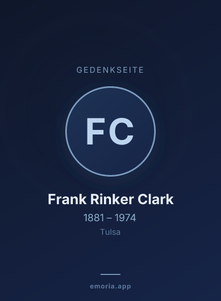 Gedenkportrait von Frank Rinker Clark
