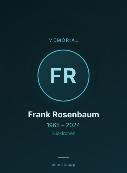 Memorial portrait of Frank Rosenbaum