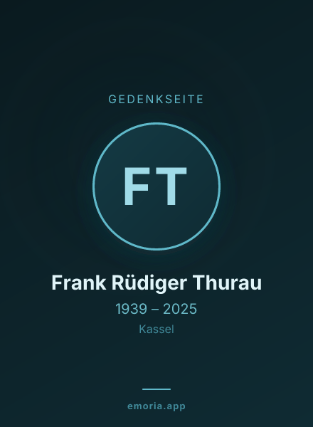Gedenkportrait von Frank Rüdiger Thurau