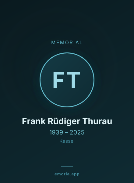 Memorial portrait of Frank Rüdiger Thurau