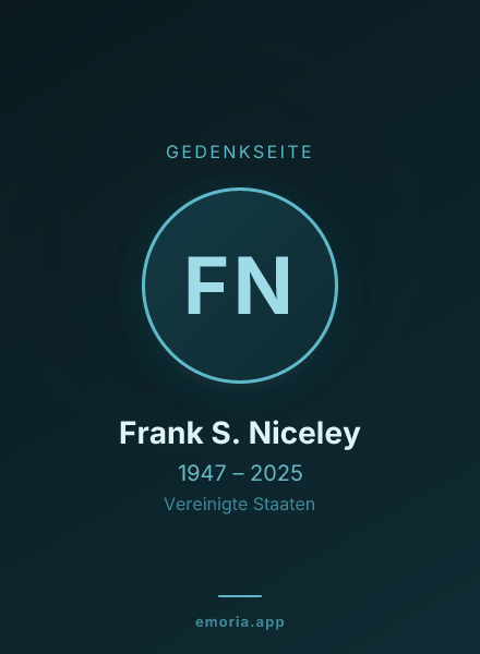 Gedenkportrait von Frank S. Niceley