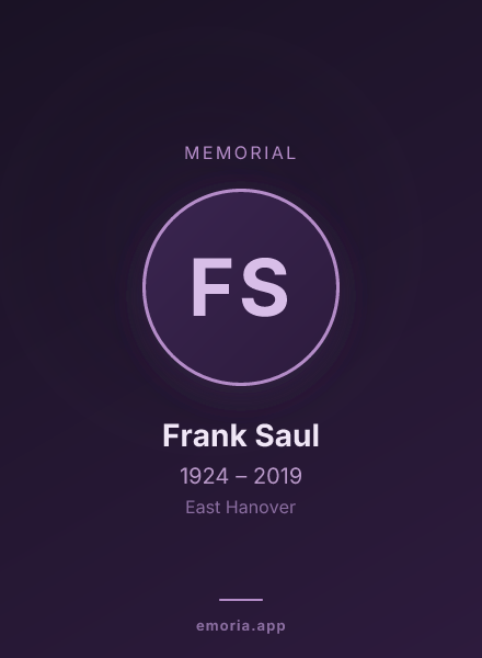 Memorial portrait of Frank Saul