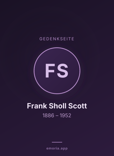 Gedenkportrait von Frank Sholl Scott