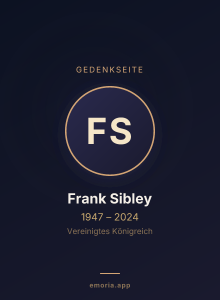 Gedenkportrait von Frank Sibley