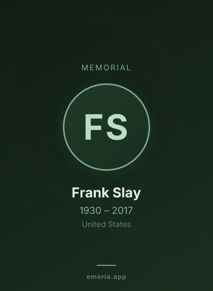 Memorial portrait of Frank Slay