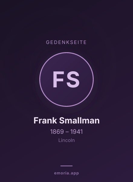 Gedenkportrait von Frank Smallman