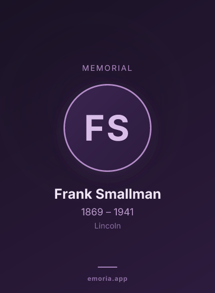 Memorial portrait of Frank Smallman