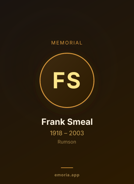 Memorial portrait of Frank Smeal
