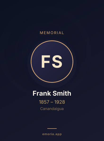 Memorial portrait of Frank Smith